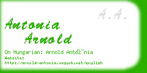 antonia arnold business card